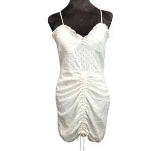 NWT Bershka White Eyelet Dress MED